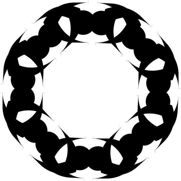 对称镜像圆形曼荼罗图案图片下载