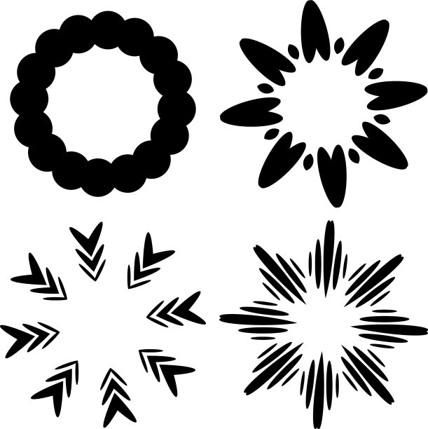 对称镜像圆形曼荼罗图案图片下载