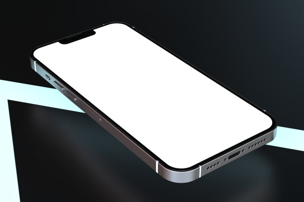智能手机样机，模板上的黑色背景股票照片图片下载