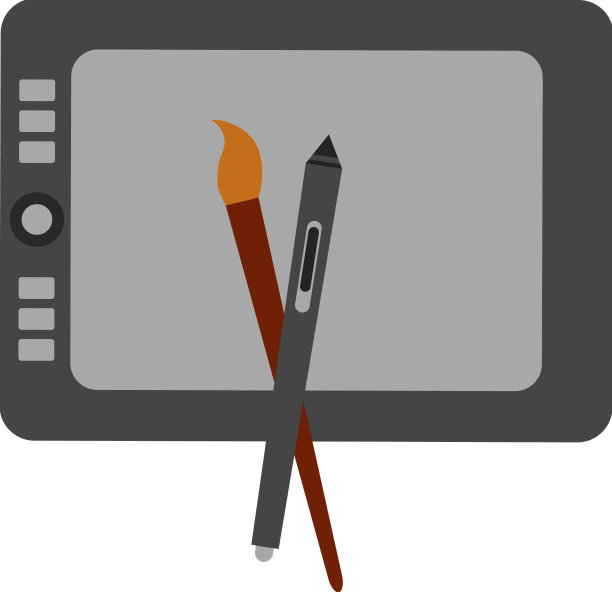 图标和签名的数字艺术家孤立图片下载