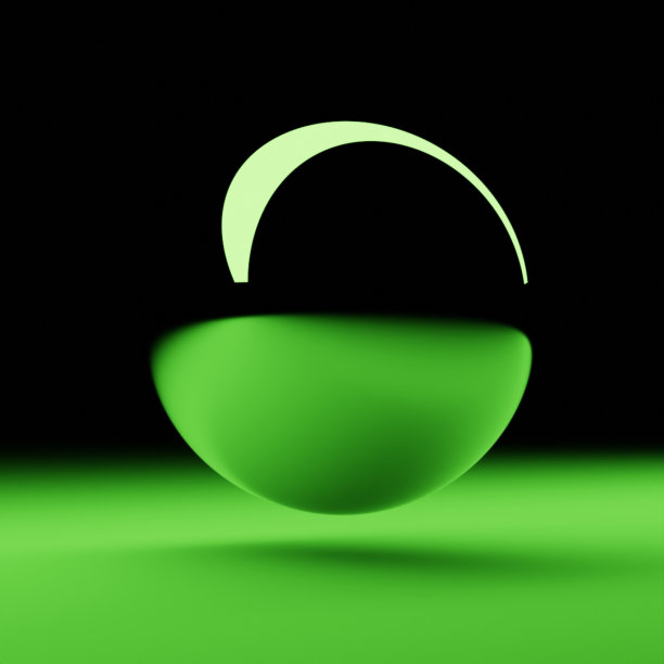 抽象的绿色球体3d渲染图片下载
