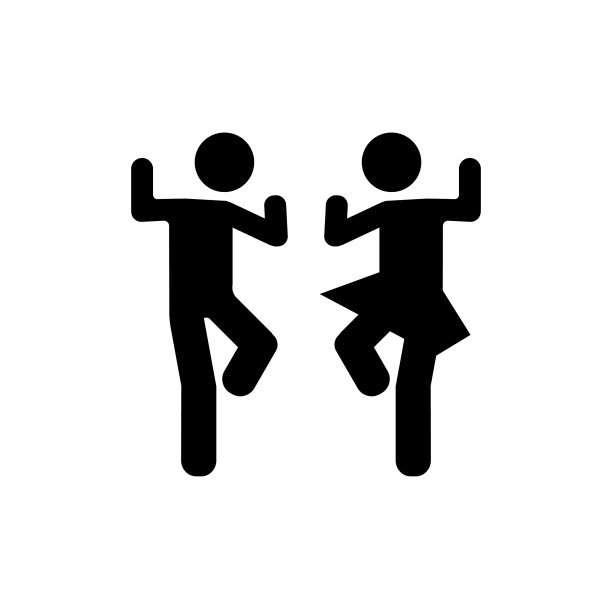 跳舞夫妇图标元素的派对图标图片下载