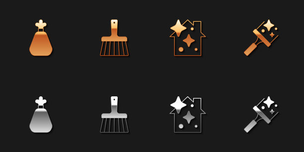 置垃圾袋柄帚家居清洁图片下载