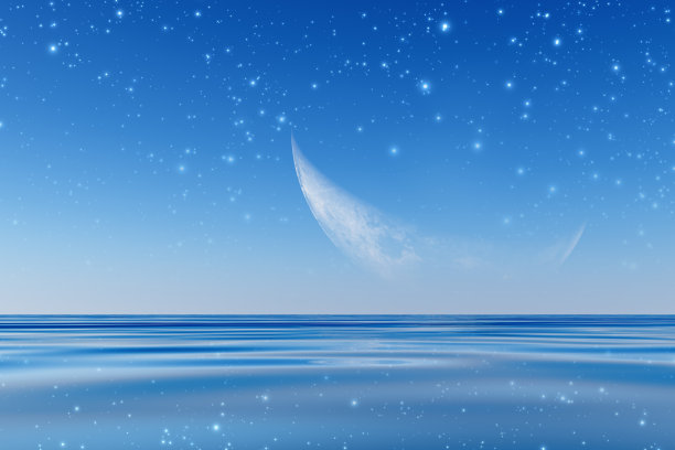 新月在海图片下载