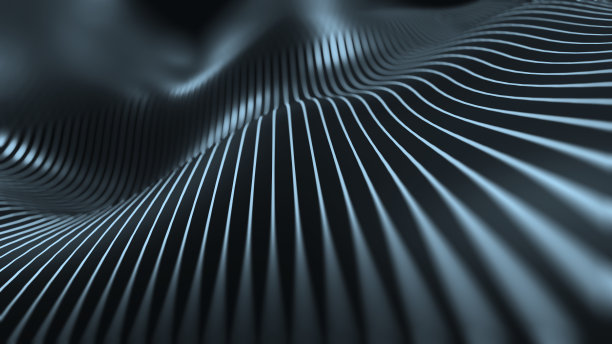 黑白波浪形状抽象背景三维插图图片下载