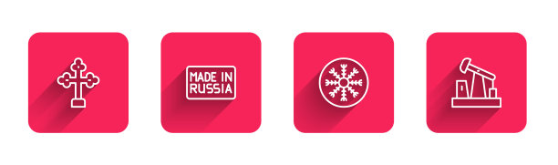 设置线基督教十字架在俄罗斯制造图片下载