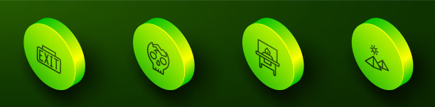 设等距线出口标志人颅骨破裂图片下载