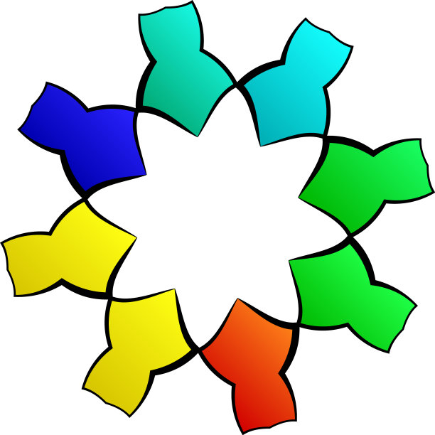 辐射曼荼罗圆形几何图案图标图片下载