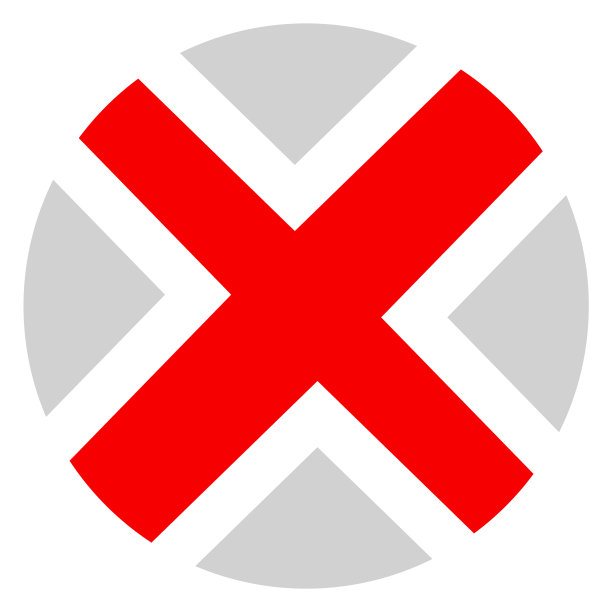 红色X符号十字准线目标标记图片下载