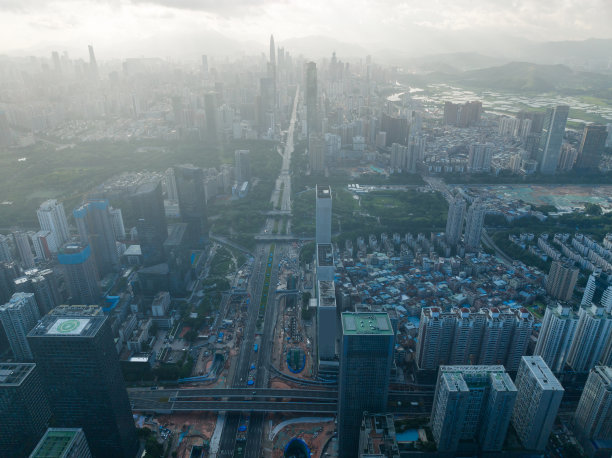 鸟瞰景观在深圳，中国图片下载