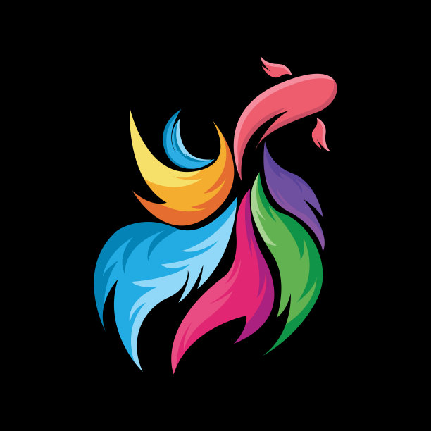 孔雀鱼图标矢量标志免费图片下载