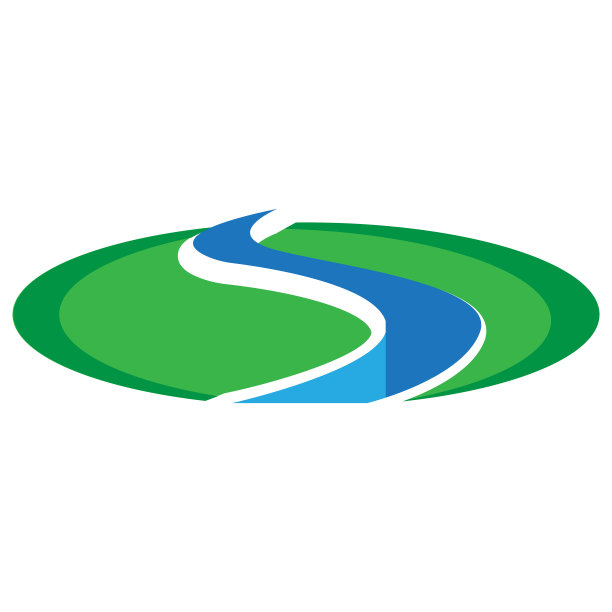 简单的太阳和河流标志免费图标设计矢量图片下载