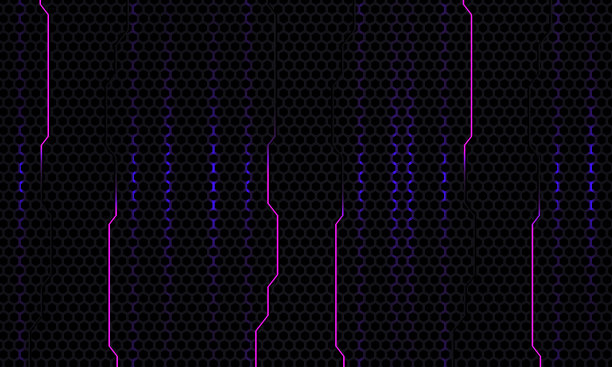 摘要向量深灰色和紫罗兰色技术背景。图片下载