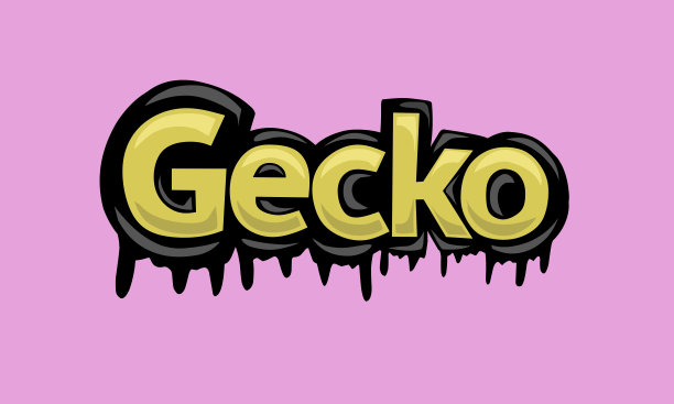 壁虎写矢量设计在粉红色的背景图片下载