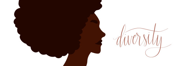 非裔美国黑人女性的插画。多元平等理念。图片下载