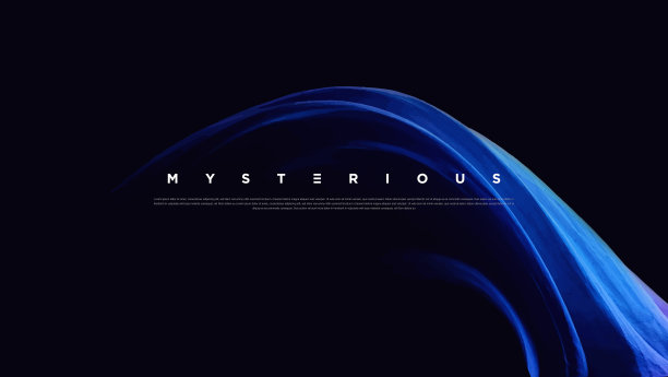 高级霓虹灯亮暗背景与复杂的彩色织物和流动的图形元素。图片下载