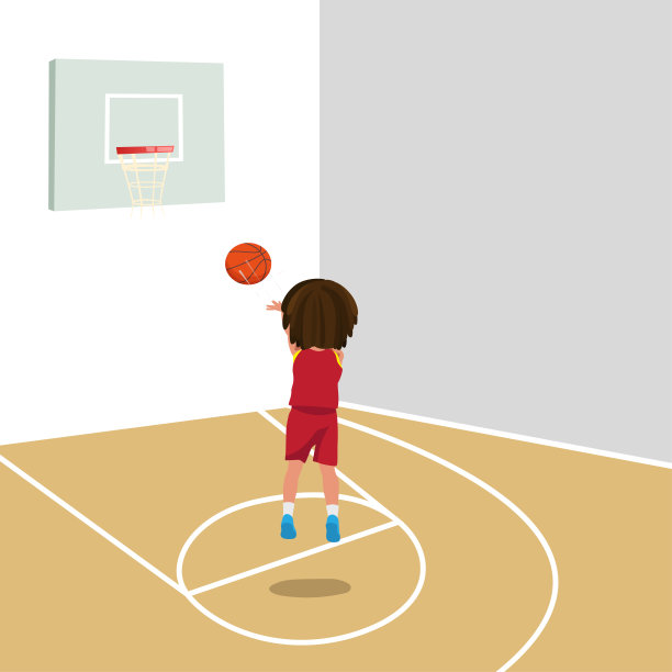 篮球运动员子集向量。姿势。让球。体育游戏图片下载