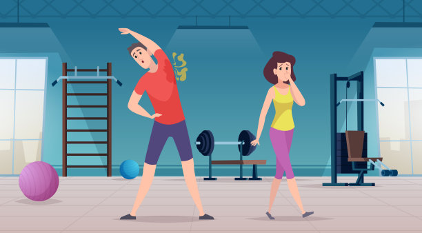 臭人。恶心的男女丑臭的身体确切矢量卡通背景图片下载