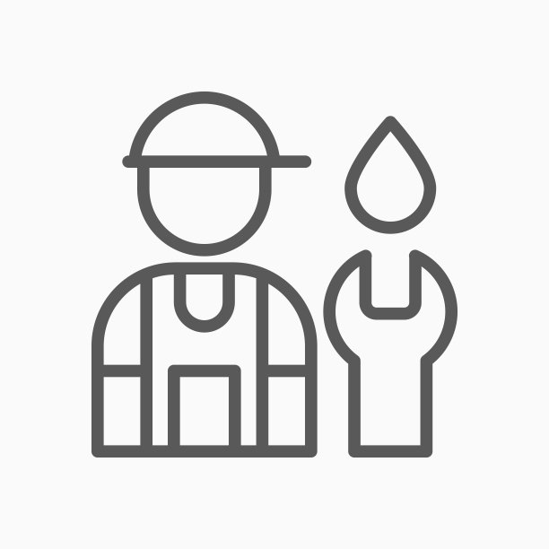 水管工图标，机械矢量，技术人员插图图片下载