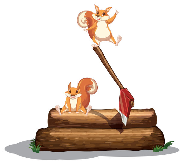 可爱的松鼠动物卡通图片下载