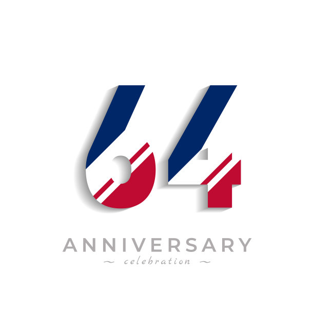 64周年庆典，白色斜线图片下载