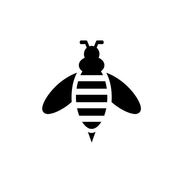 蜜蜂图标农场动物标志图形符号为图片下载