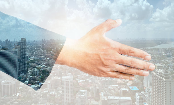 双重曝光的商人图片下载