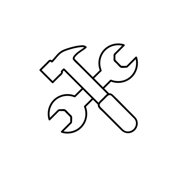 扳手和锤子工具图标图片下载