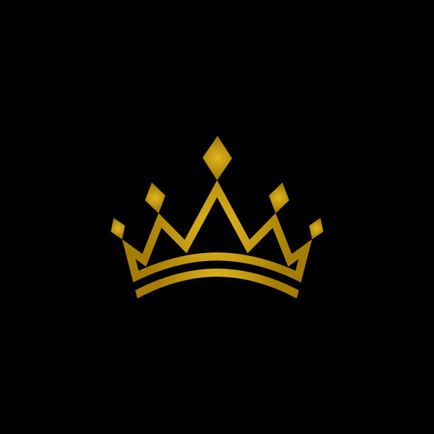 豪华优雅的皇冠标志设计理念孤立图片下载