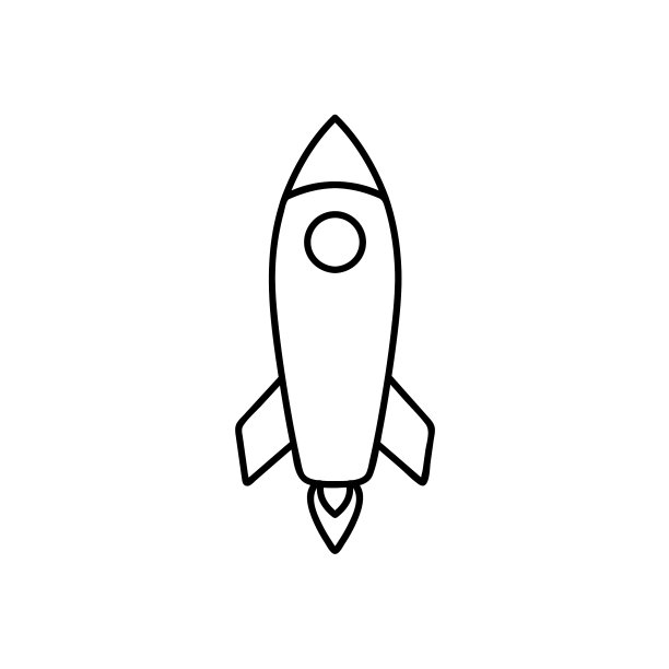 创业勾画线条图标火箭图片下载