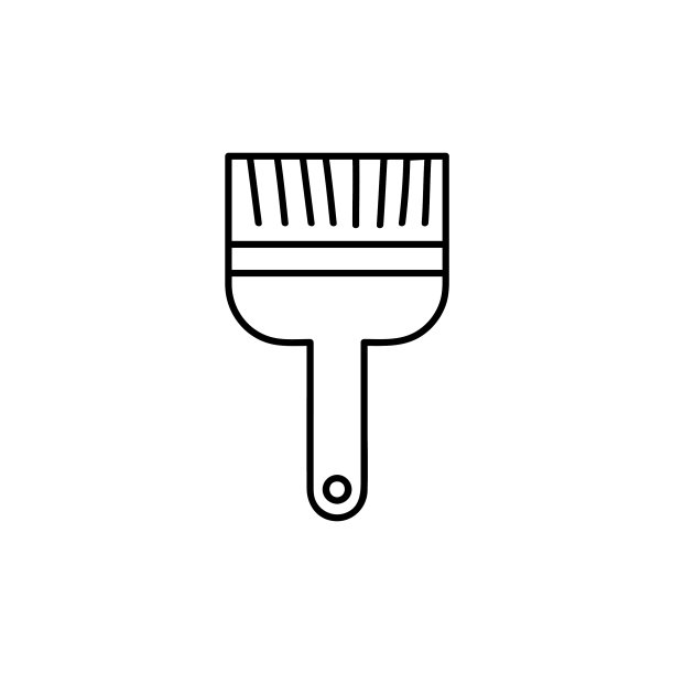 画刷线条图标轮廓符号线性风格图片下载