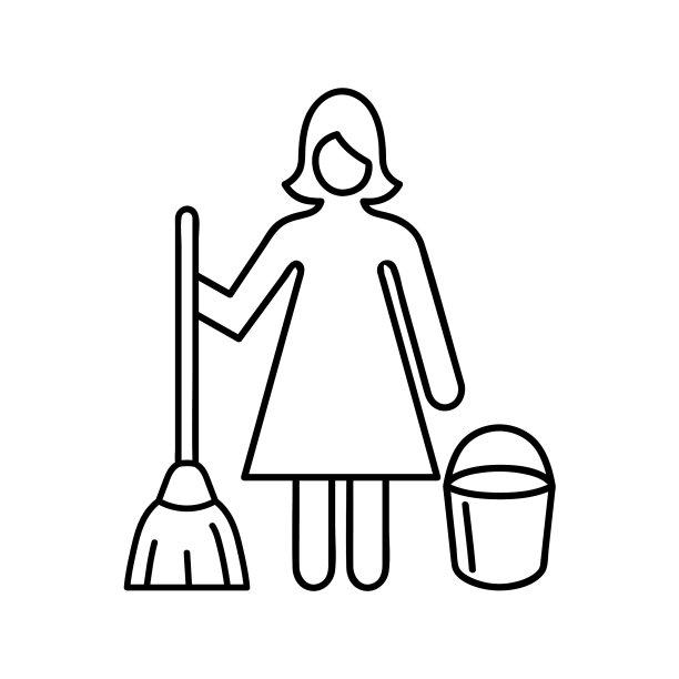 Charwoman图标Charwoman线性符号设计图片下载