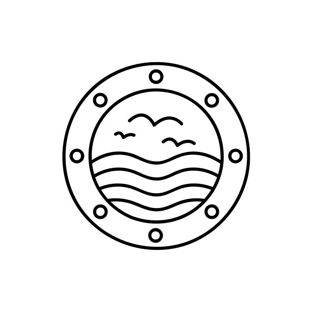 船窗线条图标轮廓符号线性风格图片下载