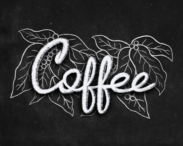 咖啡排版背景与咖啡豆树图片下载