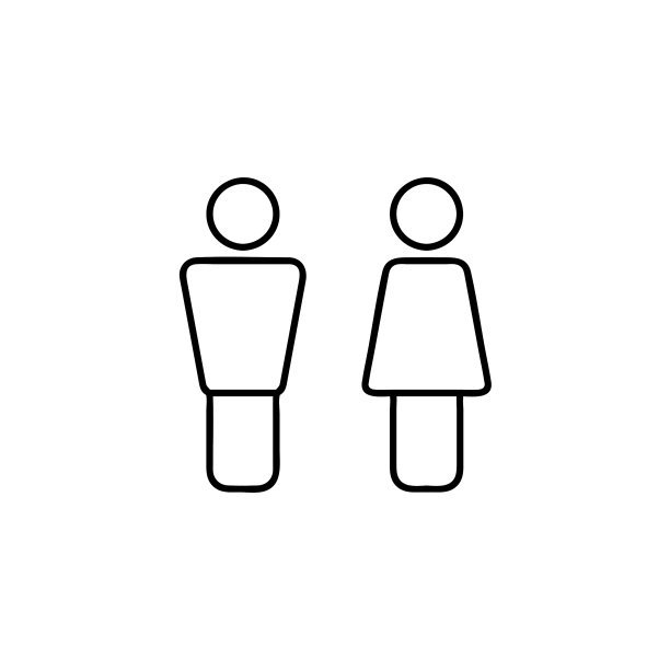 男性和女性图标细线网络和移动图片下载
