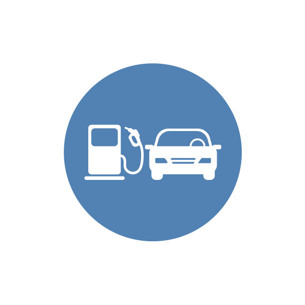 加油站孤立图标在白色背景图片下载