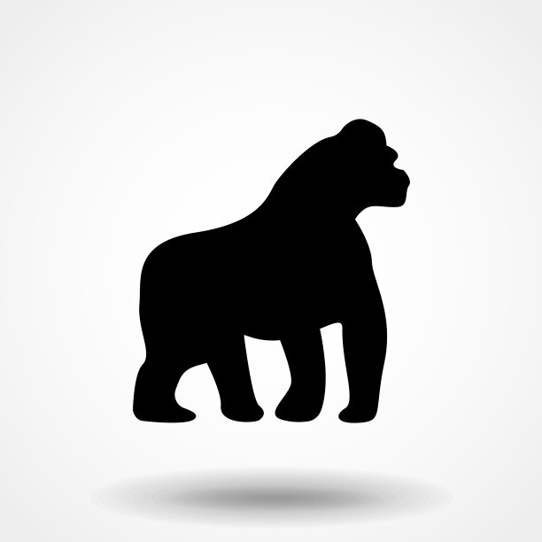 大猩猩轮廓图片下载