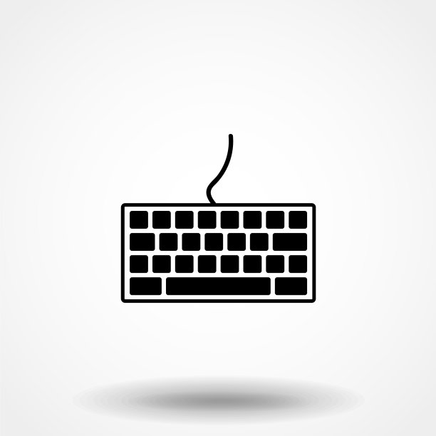 键盘图标隔离在白色背景上为图片下载