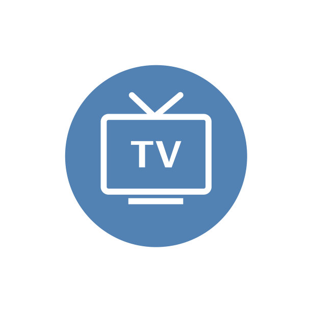 电视图标孤立在白色背景eps 10图片下载