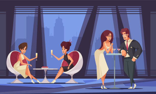 有钱人在VIP派对上图片下载