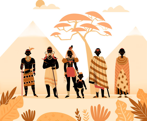 古非洲人组成图片下载