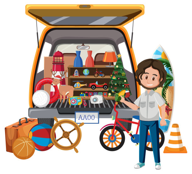 车库甩卖的男人图片下载