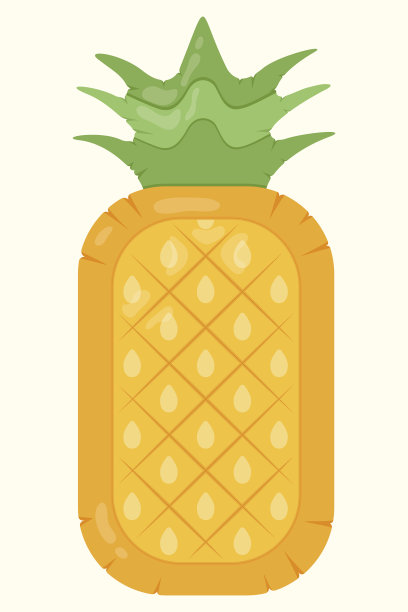 菠萝充气床垫是泳池派对的标志图片下载
