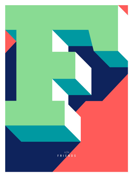 带有字母f的极简主义海报图片下载