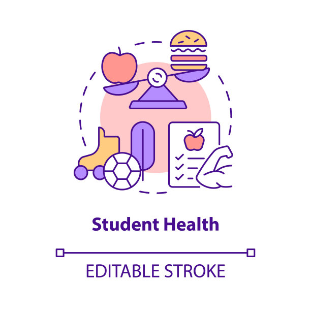 学生健康概念图标图片下载