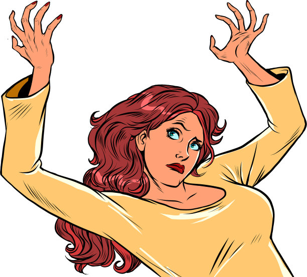 模板一个女人正拿着空的东西图片下载