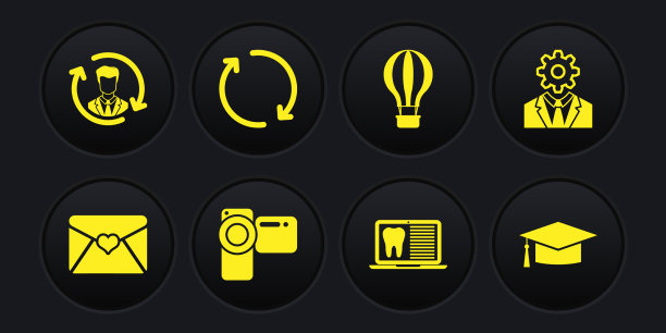 设置信封与情人节心头部齿轮图片下载