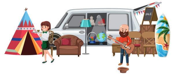 一个人在跳蚤市场弹吉他图片下载