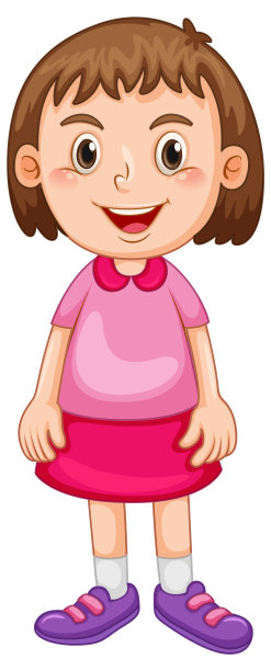 小女孩穿着粉红色的裙子图片下载