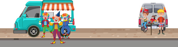 人们在路上做街头表演图片下载